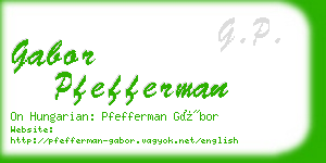 gabor pfefferman business card